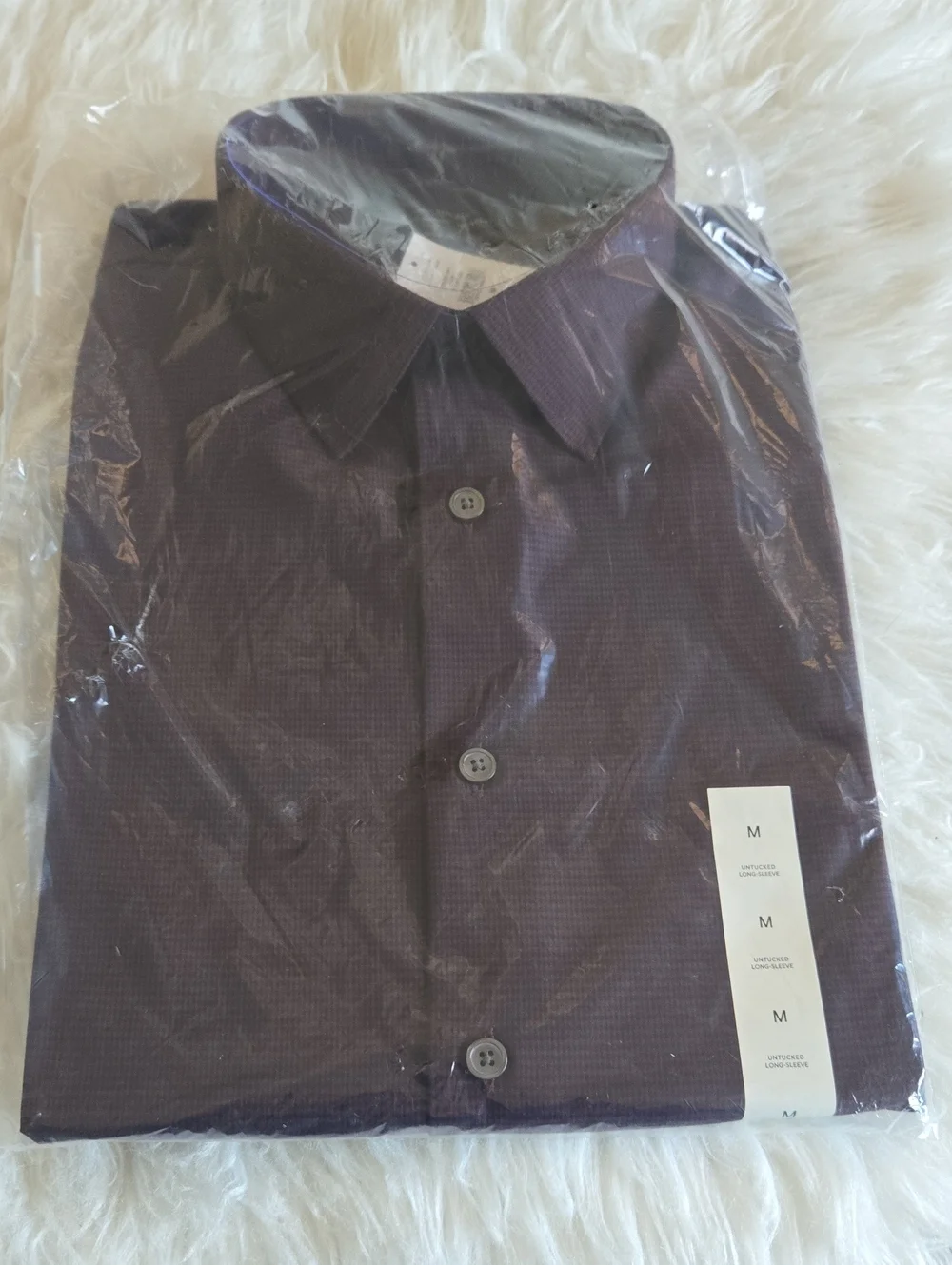Banana Republic Men's Purple Button-Up Dress Shirt